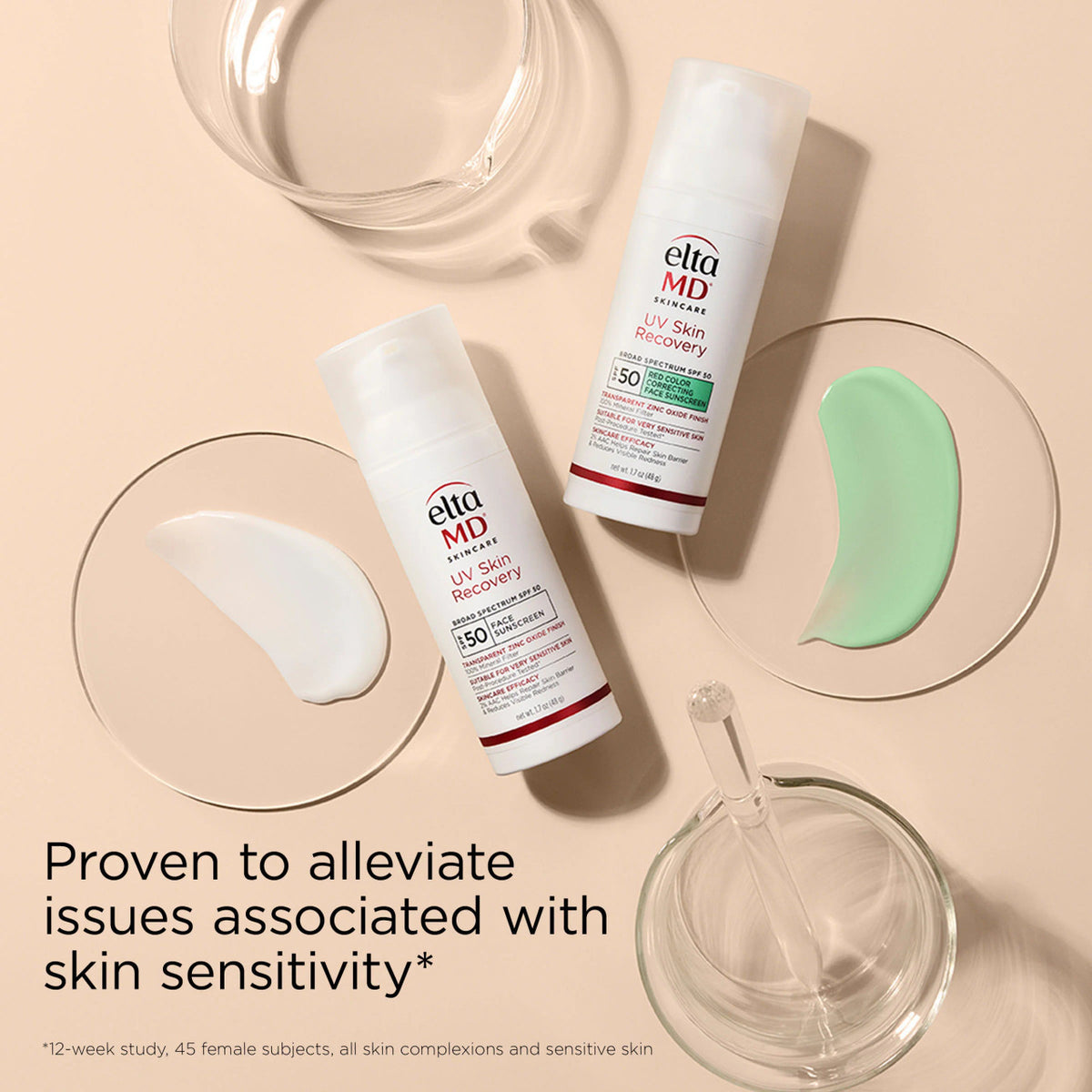 EltaMD UV Skin Recovery Sunscreen Untinted and Green Tinted Options