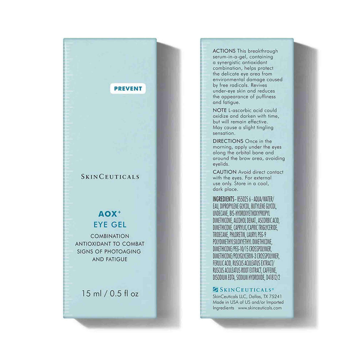 SkinCeuticals AOX+ Eye Gel 0.5 fl oz - SkinElite - box