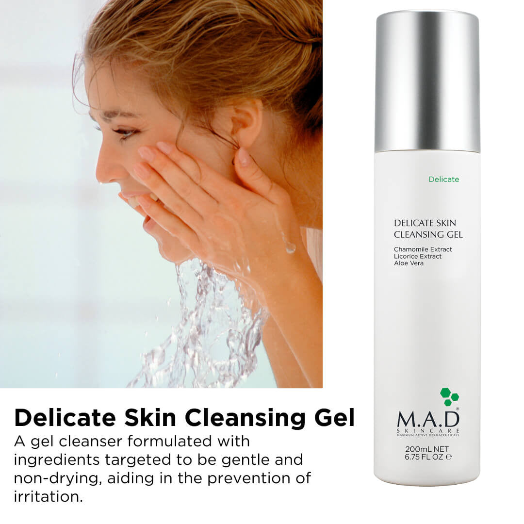 M.A.D Skincare Delicate Skin Cleansing Gel 6.75 fl oz - Skin Elite - benefits