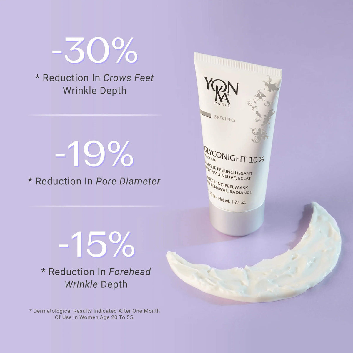 Yon-Ka Paris Glyconight Masque 10% 1.77 oz - Skin Elite - clinical results