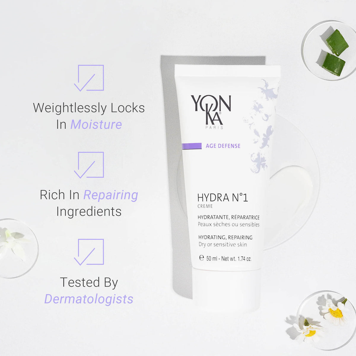 Yon-Ka Paris Hydra N°1 Creme 1.74 fl oz - Skin Elite - features