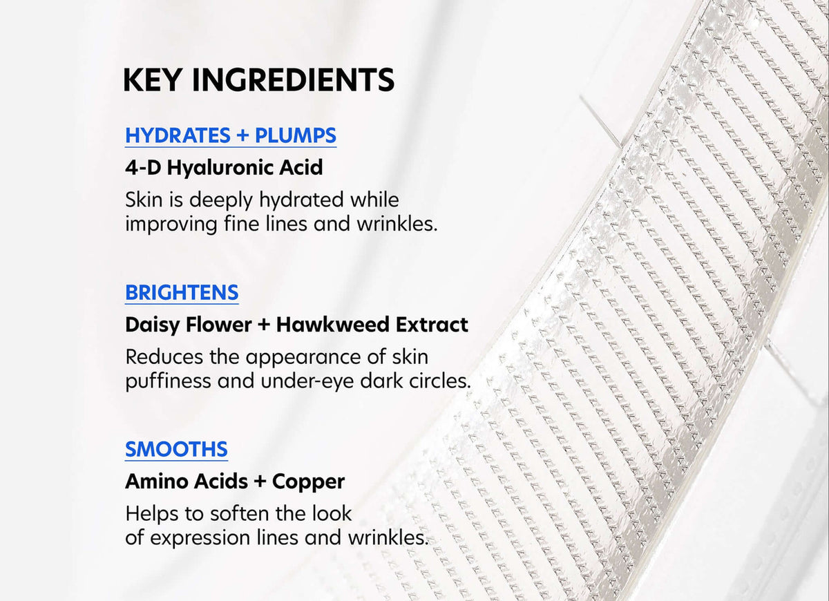 PCA Skin Microneedle Eye Patches - set of 4 - SkinElite - ingredients