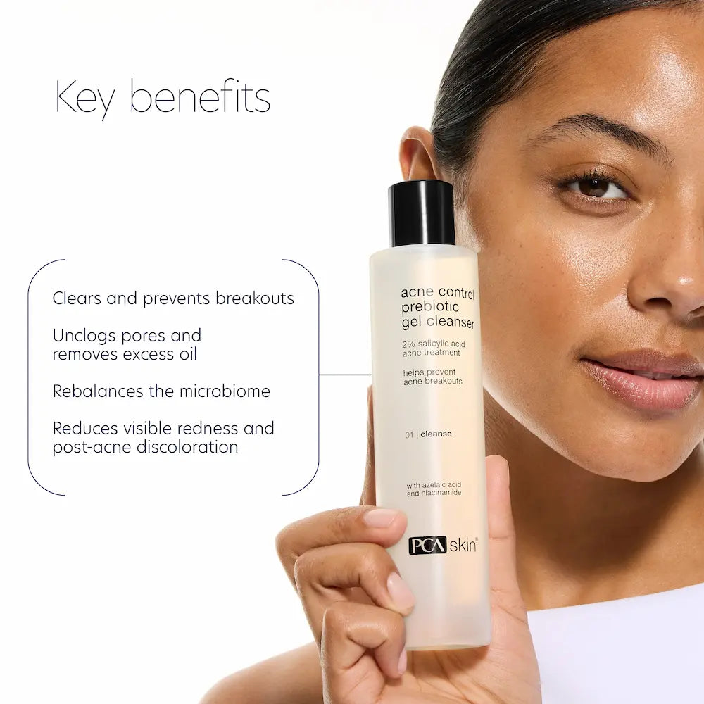 PCA SKIN Acne Control Prebiotic Gel Cleanser 7 oz benefits