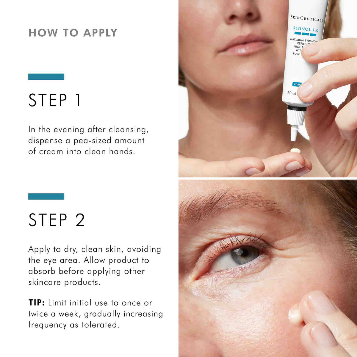 SkinCeuticals Retinol 1.0 - 1 oz - SkinElite - directions