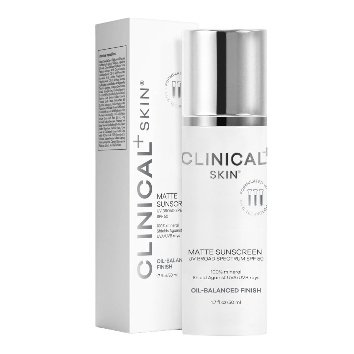 Clinical Skin Matte Sunscreen UV Broad-Spectrum SPF 50 - 1.7 fl oz - SkinElite