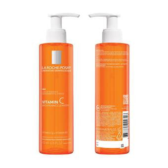 La Roche-Posay Vitamin C Brightening Cleanser 6.76 fl oz - Skin Elite - front and back