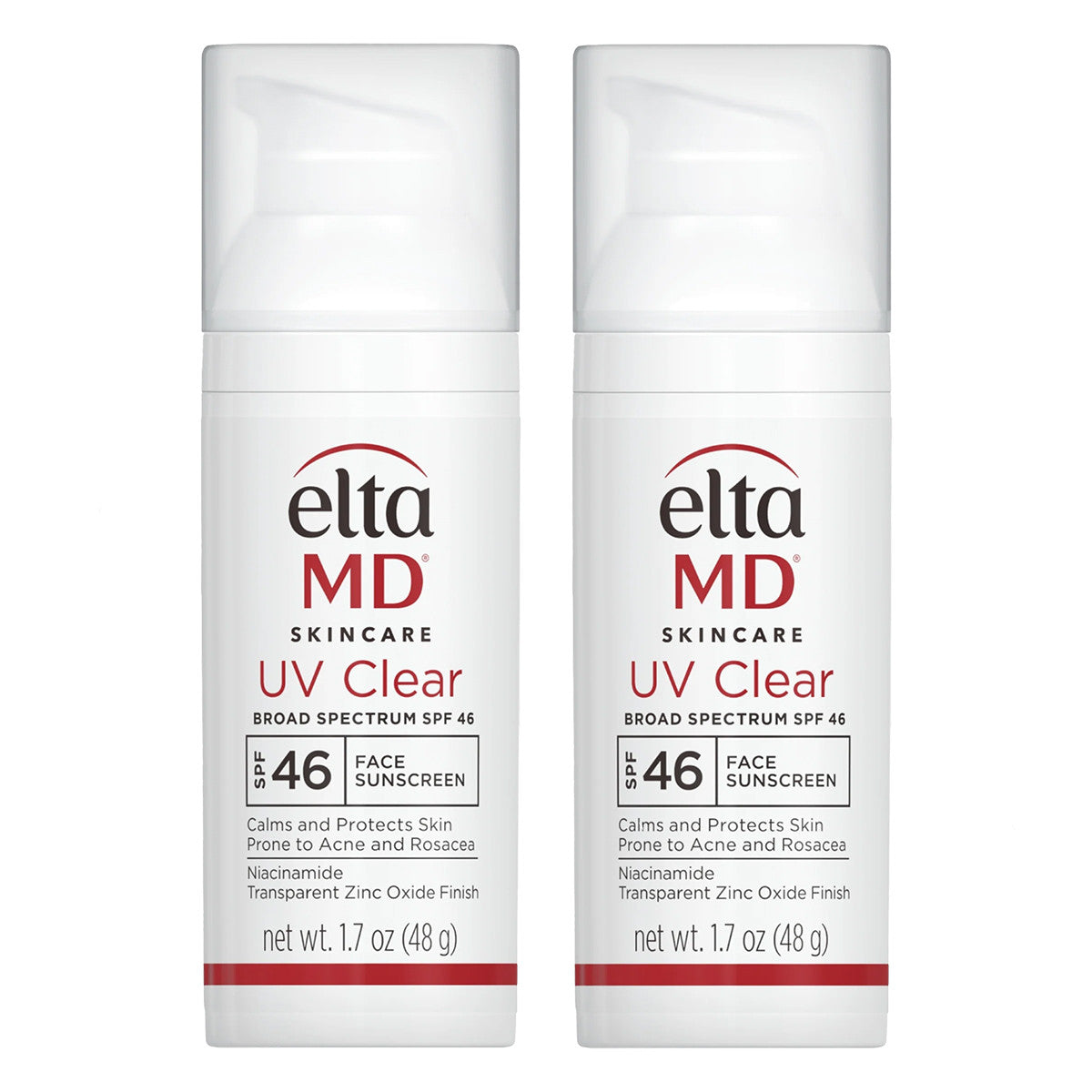 EltaMD UV Clear Sunscreen SPF 46 Untinted Duo - SkinElite 