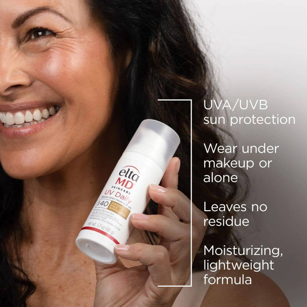 EltaMD UV Daily Sunscreen Broad-Spectrum SPF 40 Tinted - SkinElite - benefits