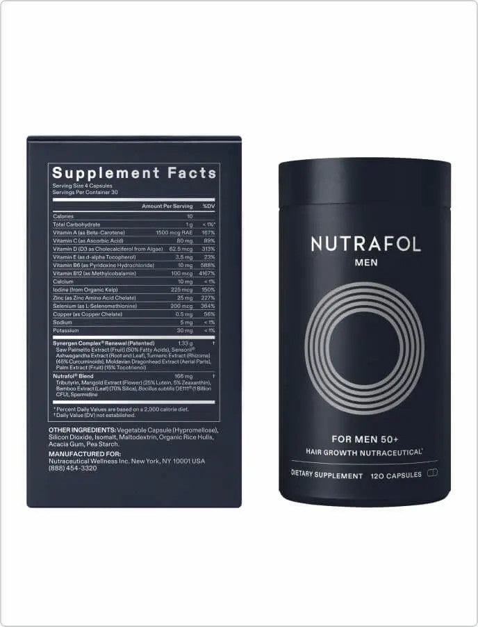 Nutrafol MEN'S 50+ supplements - 120 capsules with box