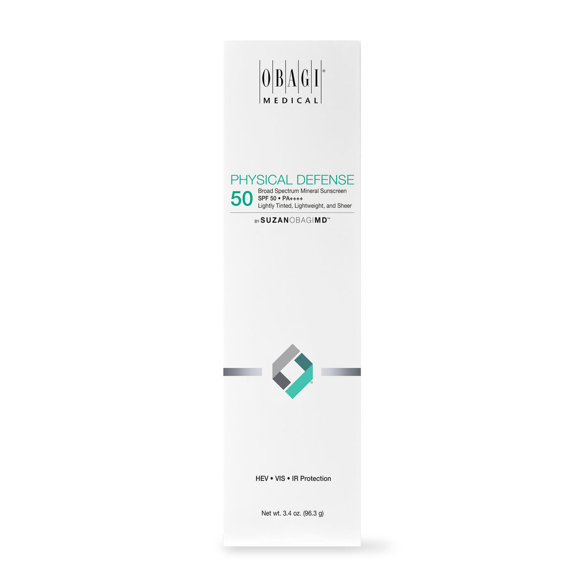 Obagi Tinted Physical Defense SPF 50 3.4 oz box