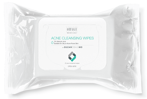 Suzan Obagi Acne Cleansing Wipes - Pack of 25 wipes